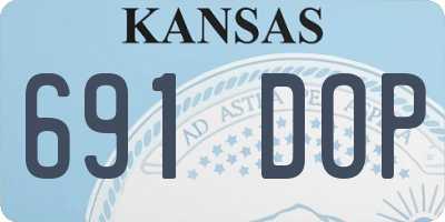 KS license plate 691DOP