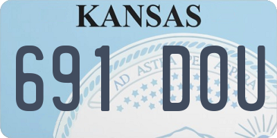 KS license plate 691DOU