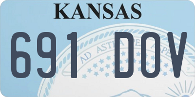 KS license plate 691DOV