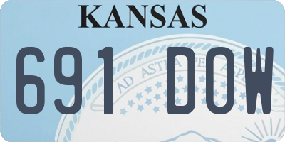 KS license plate 691DOW