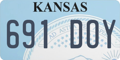 KS license plate 691DOY