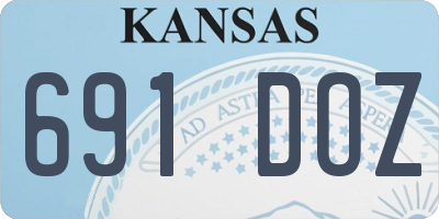 KS license plate 691DOZ
