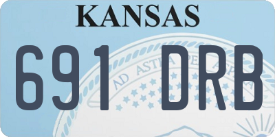 KS license plate 691DRB