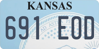 KS license plate 691EOD