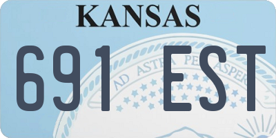 KS license plate 691EST