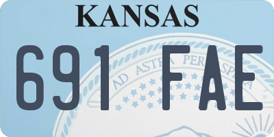 KS license plate 691FAE