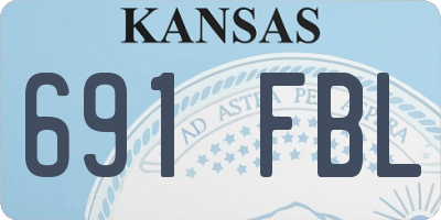 KS license plate 691FBL