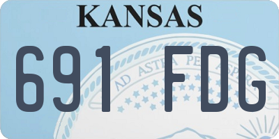 KS license plate 691FDG