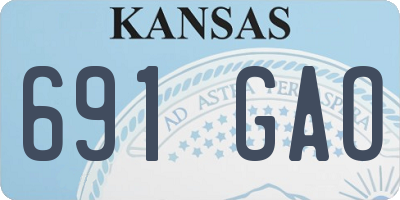 KS license plate 691GAO