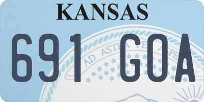 KS license plate 691GOA
