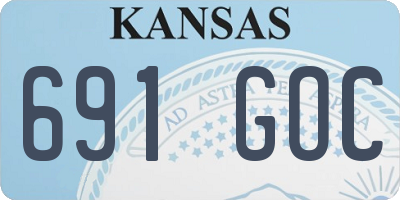 KS license plate 691GOC