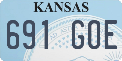 KS license plate 691GOE