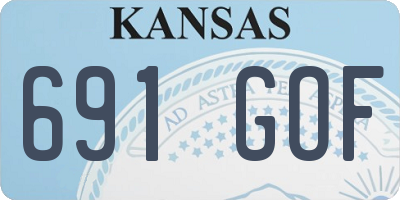 KS license plate 691GOF
