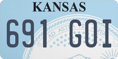 KS license plate 691GOI