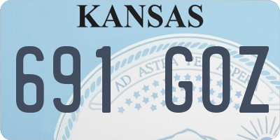 KS license plate 691GOZ