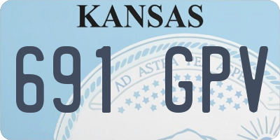KS license plate 691GPV