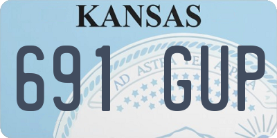 KS license plate 691GUP