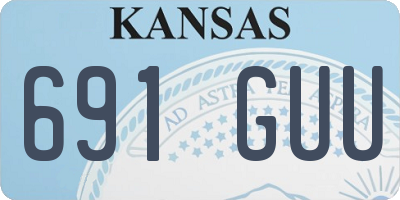 KS license plate 691GUU