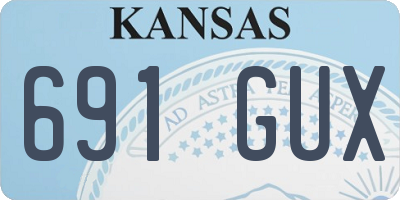 KS license plate 691GUX