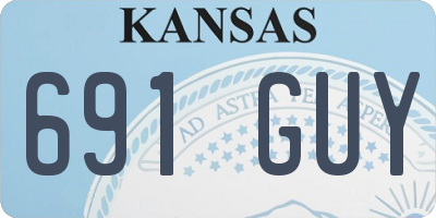 KS license plate 691GUY
