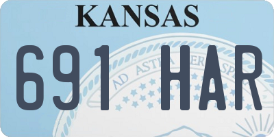 KS license plate 691HAR