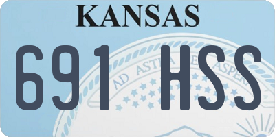 KS license plate 691HSS