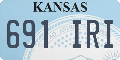 KS license plate 691IRI