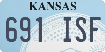 KS license plate 691ISF