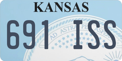KS license plate 691ISS