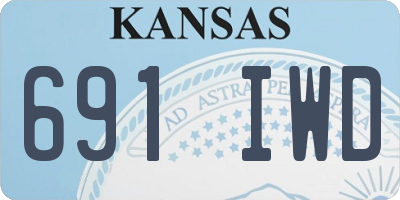 KS license plate 691IWD