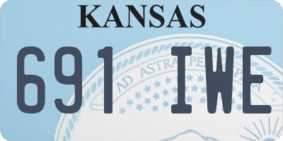 KS license plate 691IWE