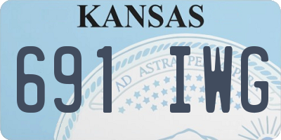 KS license plate 691IWG