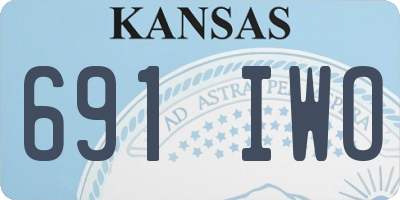 KS license plate 691IWO