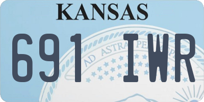 KS license plate 691IWR