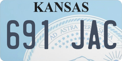 KS license plate 691JAC