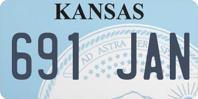 KS license plate 691JAN