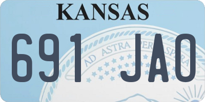 KS license plate 691JAO