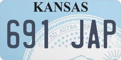 KS license plate 691JAP