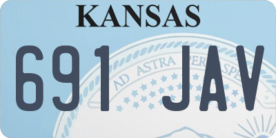 KS license plate 691JAV