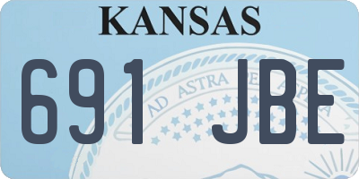 KS license plate 691JBE