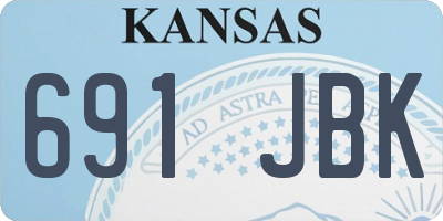 KS license plate 691JBK