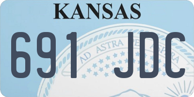 KS license plate 691JDC