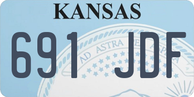 KS license plate 691JDF