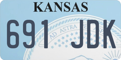 KS license plate 691JDK