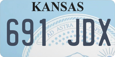 KS license plate 691JDX