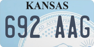 KS license plate 692AAG