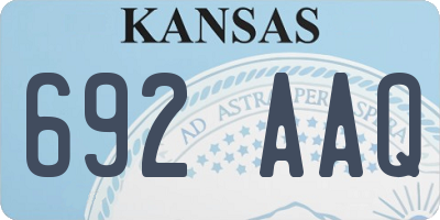 KS license plate 692AAQ