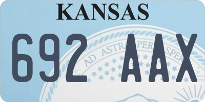 KS license plate 692AAX