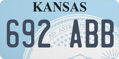 KS license plate 692ABB