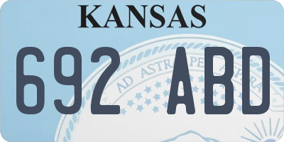 KS license plate 692ABD